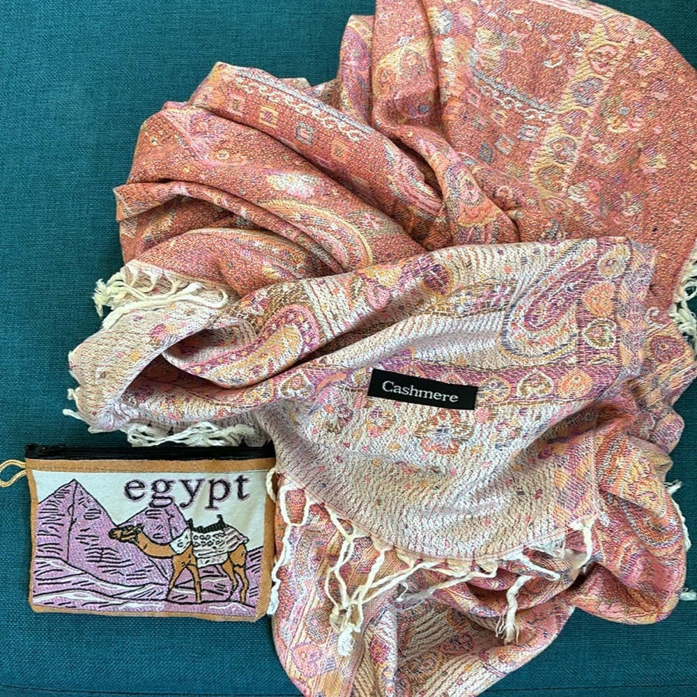 NWOT | Cashmere Scarp and Bag from Egypt